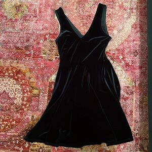 emerald green velour dress